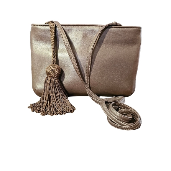 RO-EL gold tone handbag with tassel - Picture 2 of 5